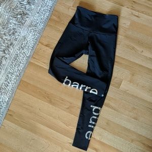 Pure Barre leggings sz S black metallic